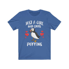 Just A Girl Who Loves Puffins Birds Shirt - puffin print design