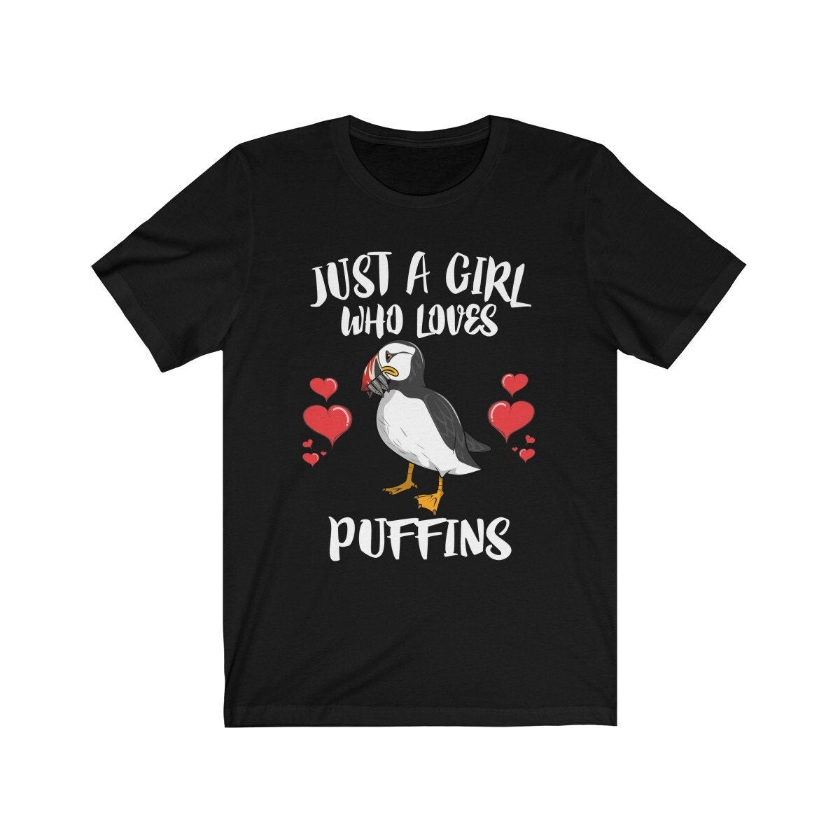 Just A Girl Who Loves Puffins Birds Shirt, Puffins Lover Shirt, Puffin Lover Gift, Animal Shirt, Adult Toddler Infant Kids Gift T-Shirt Image 2