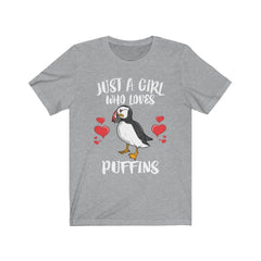 Just A Girl Who Loves Puffins Birds Shirt - puffin print design