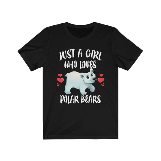 Just A Girl Who Loves Polar Bears Shirt, Polar Bear Lover Shirt, Polar Bear Gift, Animal Lover Shirt, Adult Toddler Infant Kids Gift T-Shirt Image 1