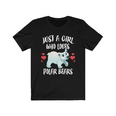 Just A Girl Who Loves Polar Bears Shirt, Polar Bear Lover Shirt, Polar Bear Gift, Animal Lover Shirt, Adult Toddler Infant Kids Gift T-Shirt Image 1