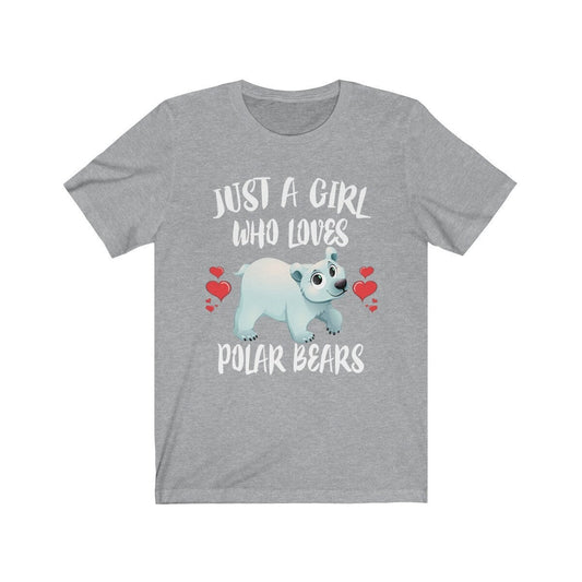 Just A Girl Who Loves Polar Bears Shirt, Polar Bear Lover Shirt, Polar Bear Gift, Animal Lover Shirt, Adult Toddler Infant Kids Gift T-Shirt Image 2