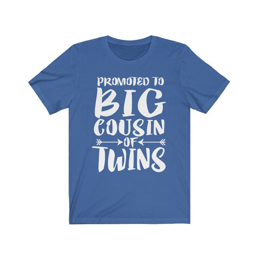 Promoted to big cousin of twins family announcement tee