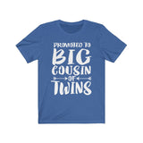 Promoted To Big Cousin Of Twins Adult Toddler Kids Announcement Gift T-Shirt Image 1
