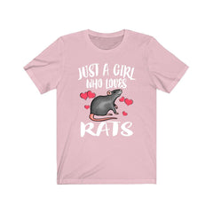 Just a girl who loves rats fancy pet rat pocket companion lover tee