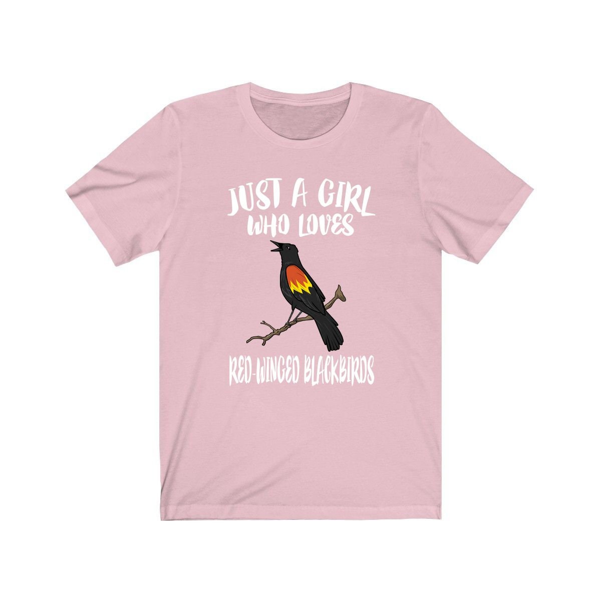 Just A Girl Who Loves Red-winged Blackbirds Shirt, Bird Lover Shirt, Birding Gift, Animal Lover Shirt, Adult Toddler Infant Kids T-Shirt Image 3