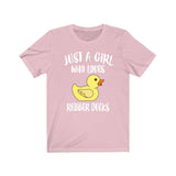 Just A Girl Who Loves Rubber Ducks Shirt, Duck Lover Shirt, Birding Shirt, Animal Lover Shirt, Adult Toddler Infant Kids Gift T-Shirt Image 2