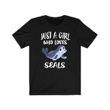 Just A Girl Who Loves Seals Shirt, Seal Lover Shirt, Seal Lover Gift, Animal Lover Shirt, Adult Toddler Infant Kids Gift T-Shirt Image 2