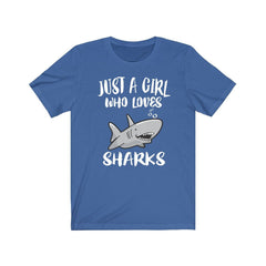 Just A Girl Who Loves Sharks Shirt - shark print design