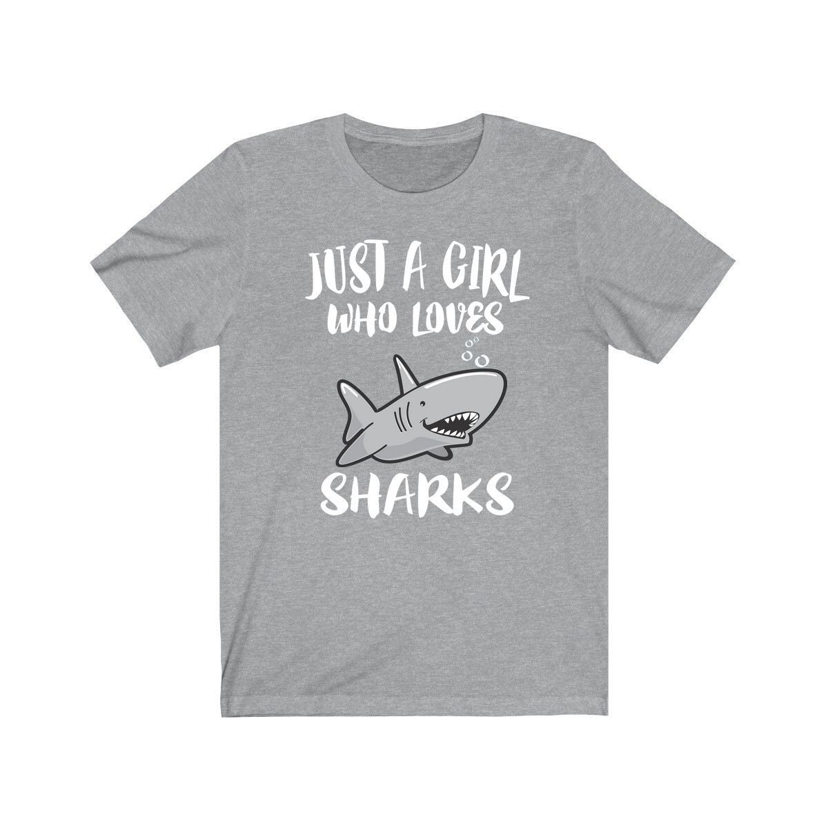 Just A Girl Who Loves Sharks Shirt, Shark Lover Shirt, Shark Lover Gift, Animal Lover Shirt, Adult Toddler Infant Kids Gift T-Shirt Image 3