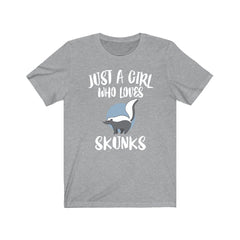Just A Girl Who Loves Skunks Shirt - skunk print design