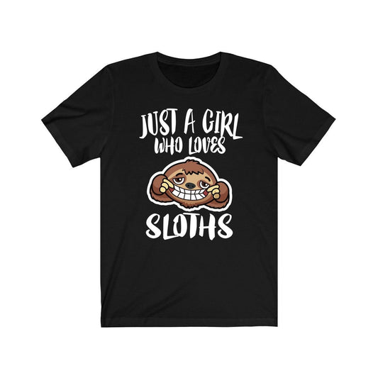 Just A Girl Who Loves Sloths Shirt - sloth print design