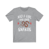 Just A Girl Who Loves Snakes Shirt, Snake Lover Shirt, Snake Lover Gift, Animal Lover Shirt, Adult Toddler Infant Kids Gift T-Shirt Image 2