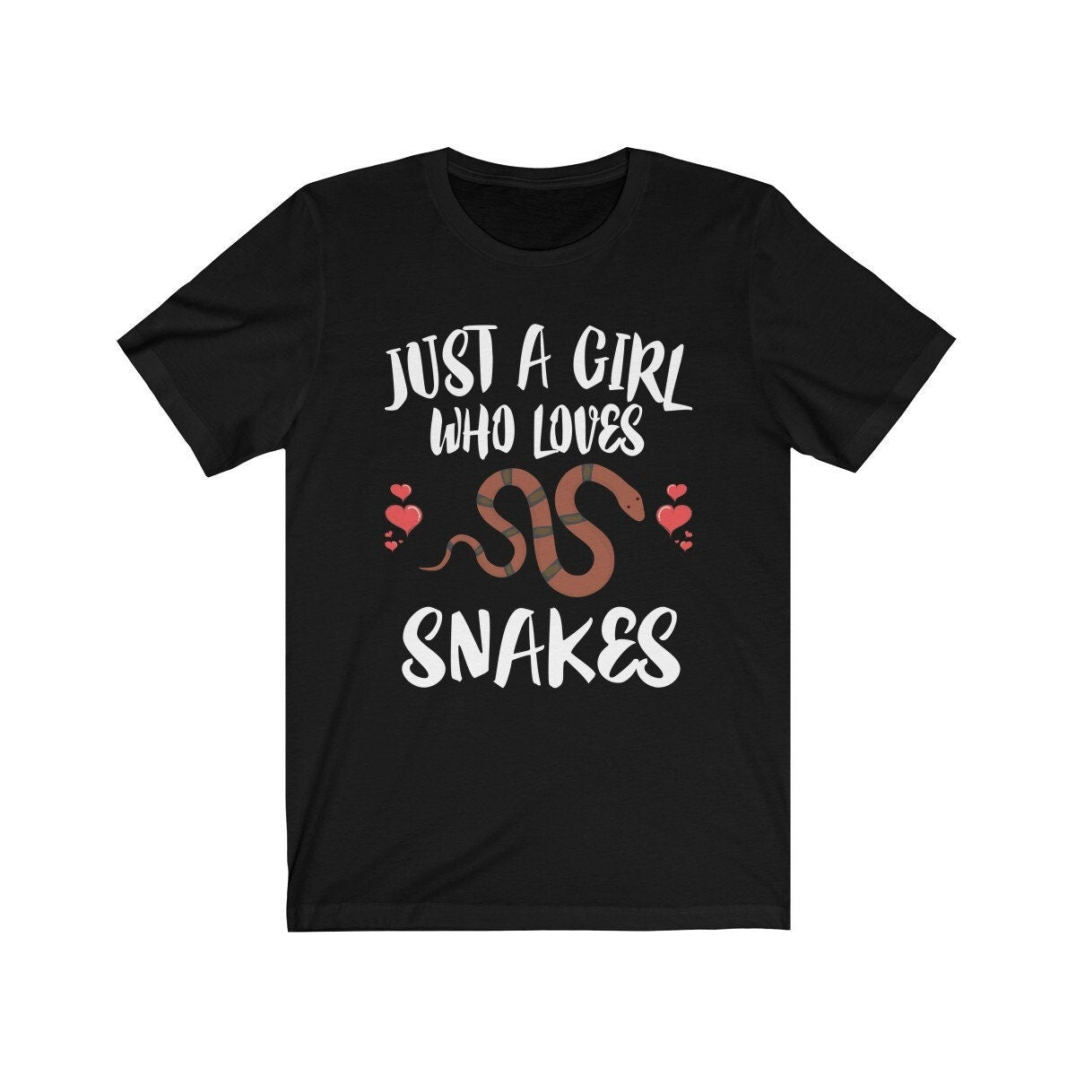 Just A Girl Who Loves Snakes Shirt, Snake Lover Shirt, Snake Lover Gift, Animal Lover Shirt, Adult Toddler Infant Kids Gift T-Shirt Image 1