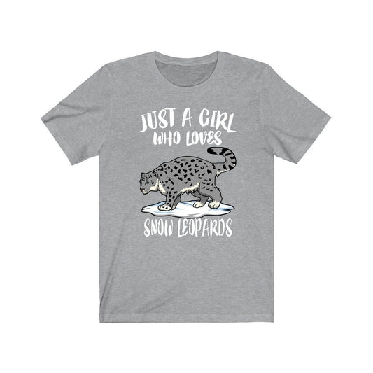 Just A Girl Who Loves Snow Leopards Shirt - snow leopard print design