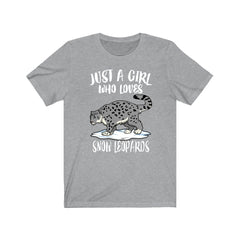Just A Girl Who Loves Snow Leopards Shirt - snow leopard print design