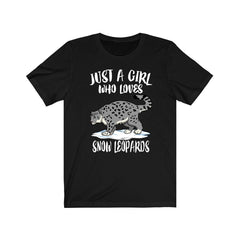 Just A Girl Who Loves Snow Leopards Shirt - snow leopard print design