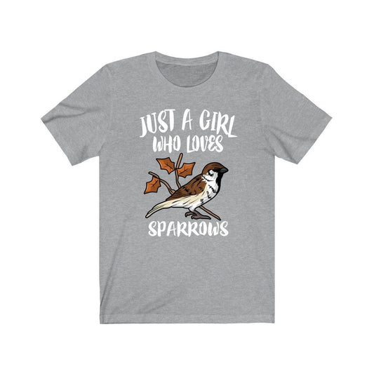 Just A Girl Who Loves Sparrows Birds Shirt - sparrow print design