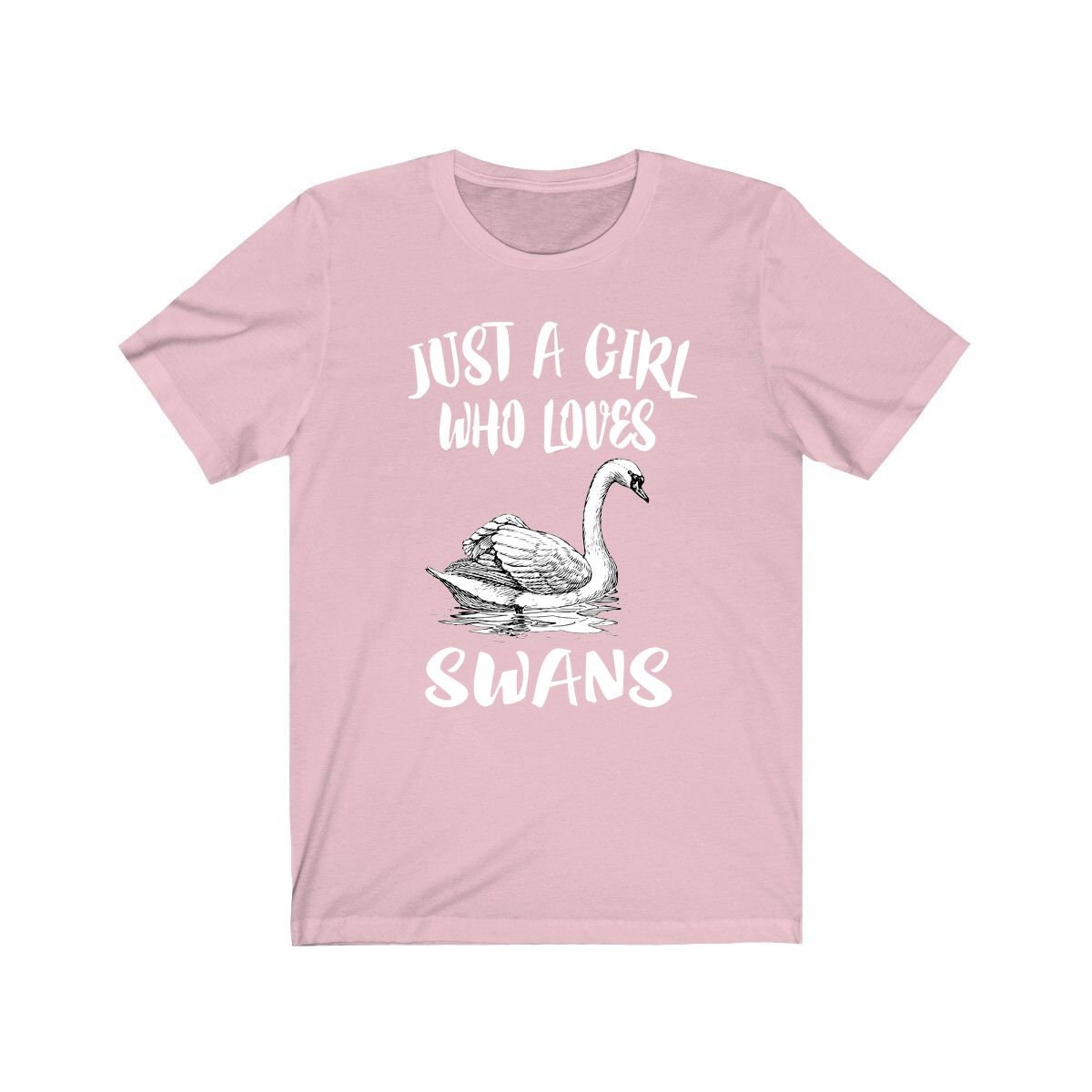 Just A Girl Who Loves Swans Birds Shirt, Swan Lover Shirt, Birding Gift, Animal Lover Shirt, Adult Toddler Infant Kids Gift T-Shirt Image 2