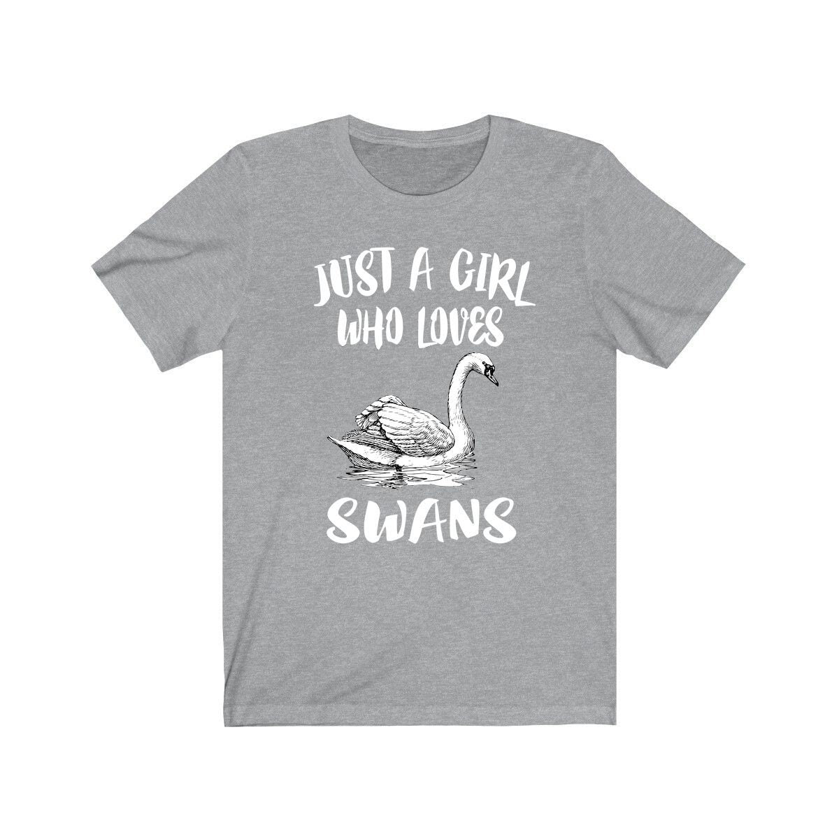 Just A Girl Who Loves Swans Birds Shirt, Swan Lover Shirt, Birding Gift, Animal Lover Shirt, Adult Toddler Infant Kids Gift T-Shirt Image 3