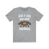 Just A Girl Who Loves Tarantulas Shirt, Tarantula Lover Shirt, Spider Shirt, Animal Lover Shirt, Adult Toddler Infant Kids Gift T-Shirt Image 2