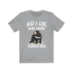 Just A Girl Who Loves Tasmanian Devils Shirt - Tasmanian Devil print design