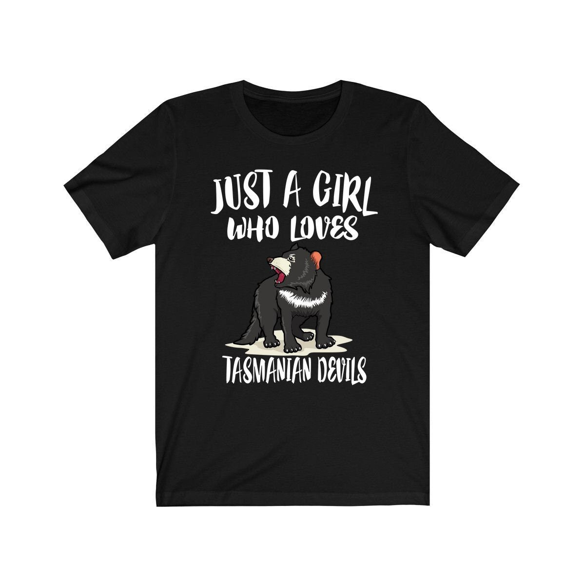 Just A Girl Who Loves Tasmanian Devils Shirt, Tasmanian Devil Shirt, Animal Lover Shirt, Adult Toddler Infant Kids Gift T-Shirt Image 2