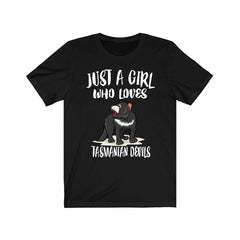 Just A Girl Who Loves Tasmanian Devils Shirt - Tasmanian Devil print design