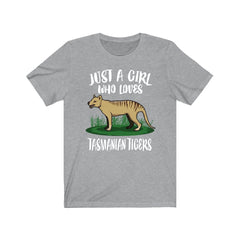 Just A Girl Who Loves Tasmanian Tigers Shirt - Tasmanian Tiger print design
