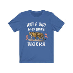 Just A Girl Who Loves Tigers Shirt - tiger print design
