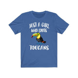 Just A Girl Who Loves Toucans Bird Shirt, Toucan Lover Shirt, Birding Shirt, Animal Lover Shirt, Adult Toddler Infant Kids Gift T-Shirt Image 4