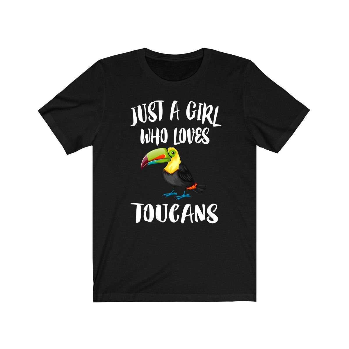 Just A Girl Who Loves Toucans Bird Shirt, Toucan Lover Shirt, Birding Shirt, Animal Lover Shirt, Adult Toddler Infant Kids Gift T-Shirt Image 2
