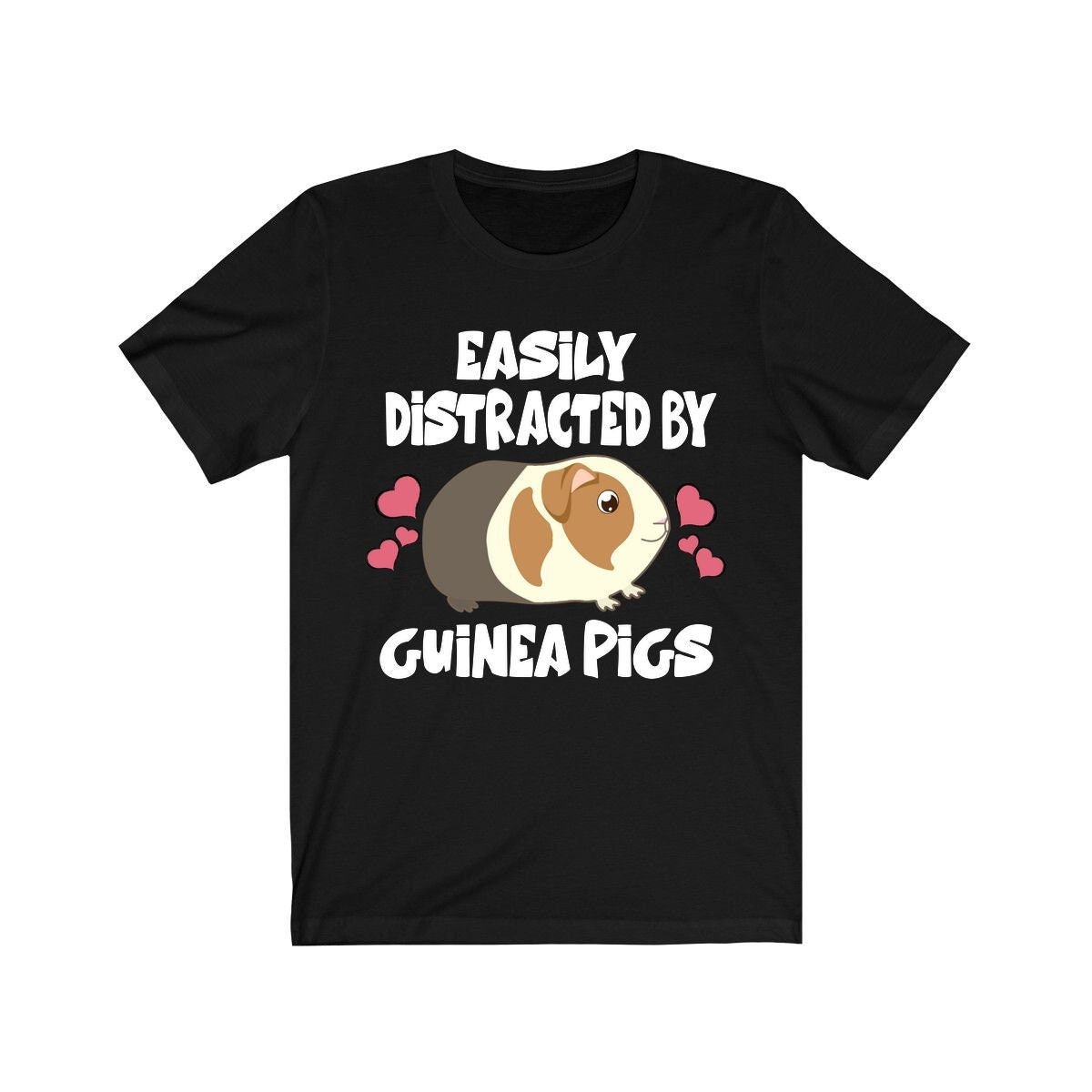 Easily Distracted By Guinea Pigs Shirt, Guinea Pig Owner Shirt, Guinea Pig Lover Gift, Guinea Pig Tee, Guinea Pig Gift, Animal T-Shirt Image 1