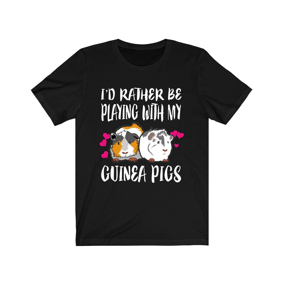 I'd Rather Be With My Guinea Pigs Funny Shirt, Guinea Pig Owner Shirt, Guinea Pig Lover Gift, Guinea Pig Tee, Guinea Pig Gift T-Shirt Image 2