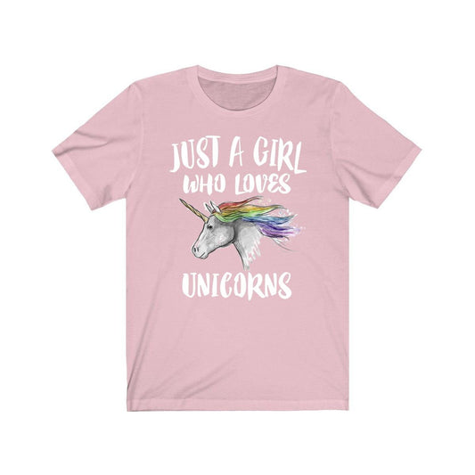 Just A Girl Who Loves Unicorns Shirt - unicorn print design