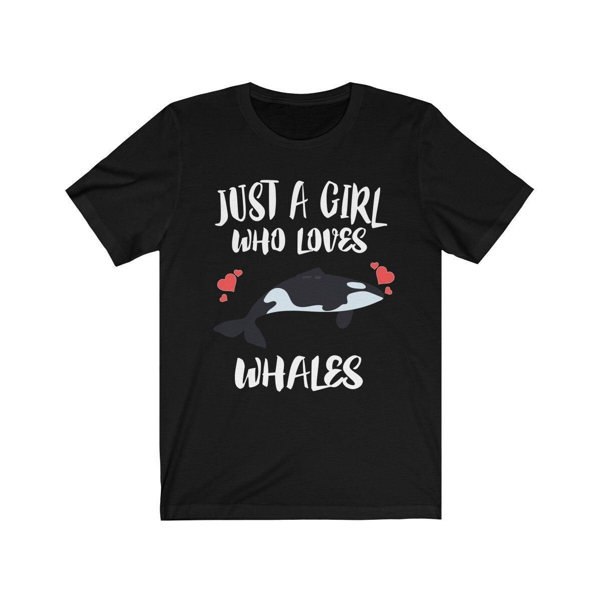 Just A Girl Who Loves Whales Shirt, Orca Whale Lover Shirt, Whale Lover Gift, Orca Shirt, Animal Adult Toddler Kids T-Shirt Image 3