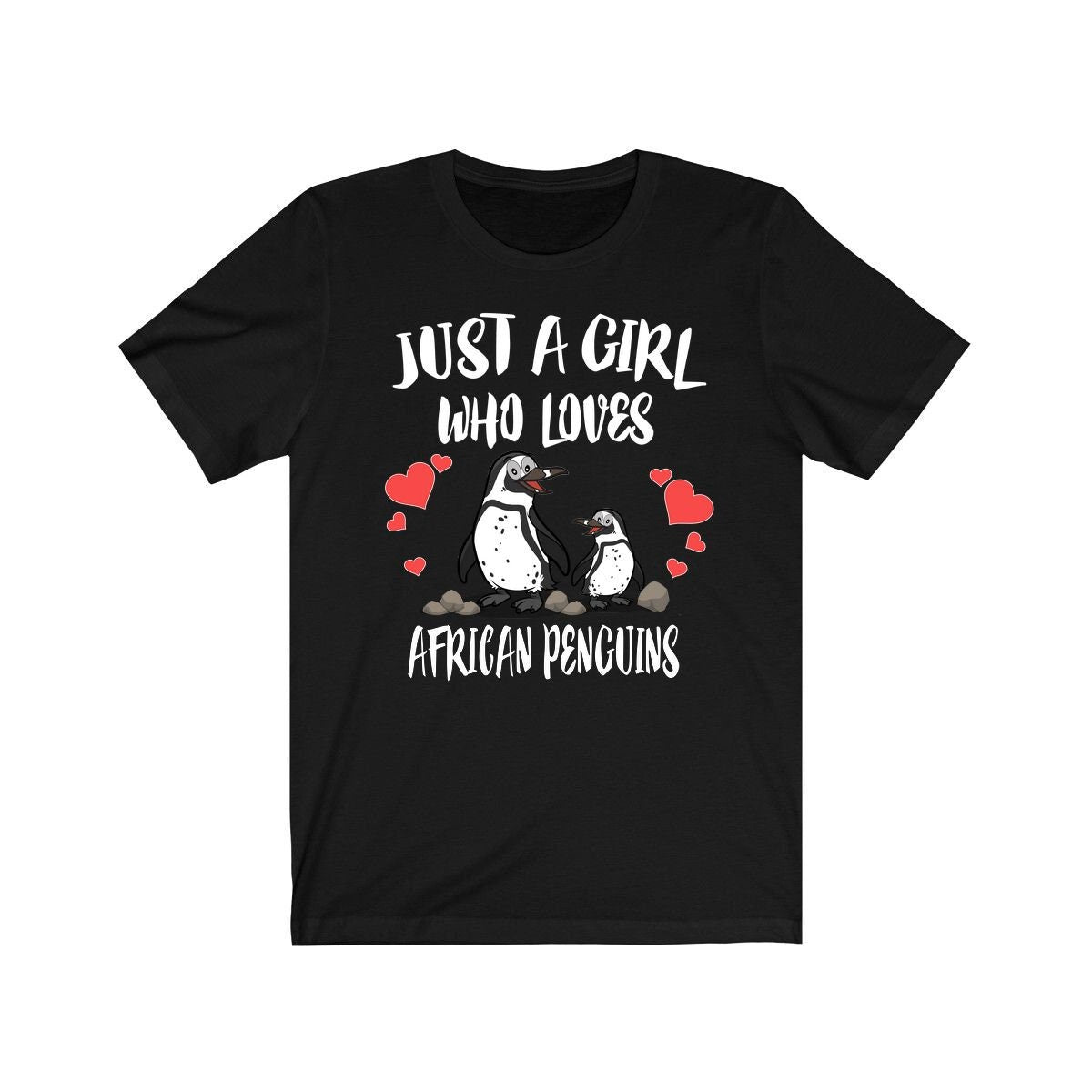 Just A Girl Who Loves African Penguins Shirt, Penguin Lover Shirt, Penguin Lover Gift, Penguin Tee, Animal Adult Toddler Kids T-Shirt Image 2