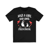 Just A Girl Who Loves African Penguins Shirt, Penguin Lover Shirt, Penguin Lover Gift, Penguin Tee, Animal Adult Toddler Kids T-Shirt Image 2