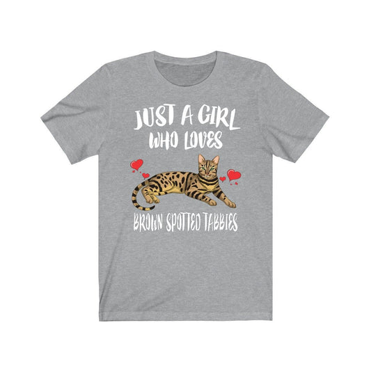 Just A Girl Who Loves Spotted Tabbies Cats Shirt - spotted tabby print design
