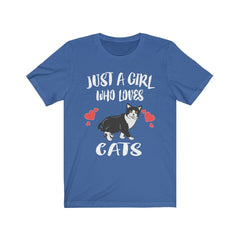 Just A Girl Who Loves Cats Shirt - cat print design