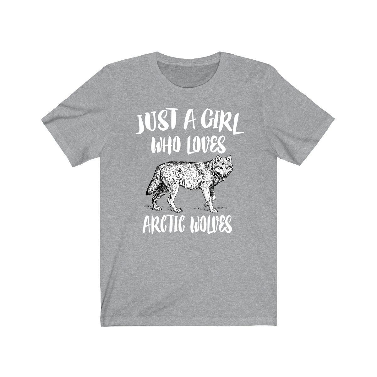 Just A Girl Who Loves Arctic Wolves Shirt, Wolf Lover Shirt, Arctic Wolf Lover Gift, Wolf Tee, Animal Adult Toddler Kids T-Shirt Image 3