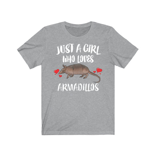 Just a girl who loves armadillos armored American mammal lover tee
