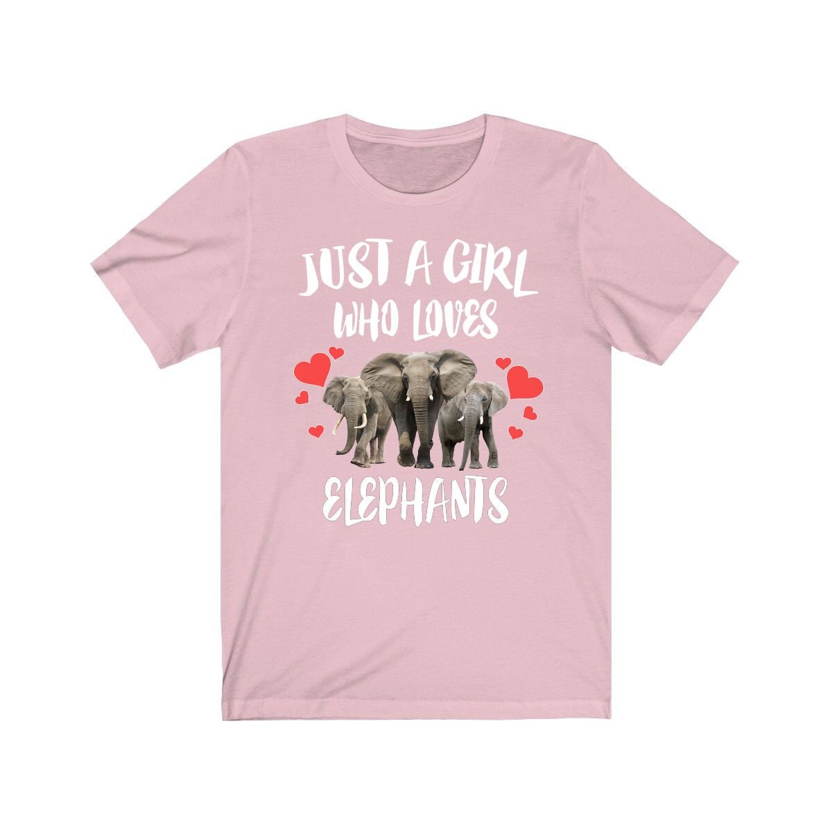 Just A Girl Who Loves Elephants Shirt, Elephant Lover Shirt, Elephant Lover Gift, Elephant Tee, Animal Adult Toddler Kids T-Shirt Image 4