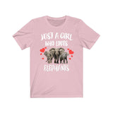 Just A Girl Who Loves Elephants Shirt, Elephant Lover Shirt, Elephant Lover Gift, Elephant Tee, Animal Adult Toddler Kids T-Shirt Image 4