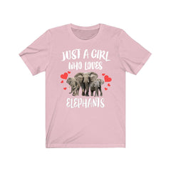 Just A Girl Who Loves Elephants Shirt - elephant print design