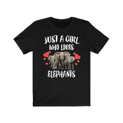 Just A Girl Who Loves Elephants Shirt - elephant print design