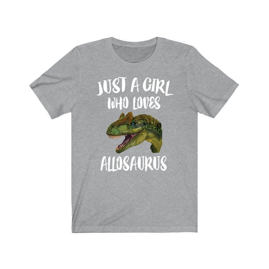 Just A Girl Who Loves Allosaurus Dinosaur Shirt - Allosaurus print design
