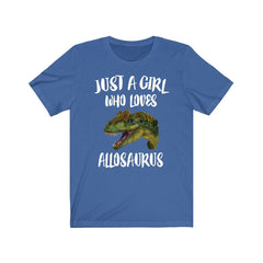 Just A Girl Who Loves Allosaurus Dinosaur Shirt - Allosaurus print design