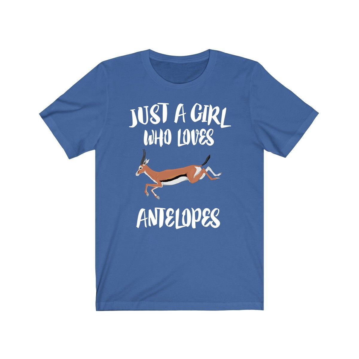 Just A Girl Who Loves Antelopes Shirt, Antelope Lover Shirt, Antelope Lover Gift, Antelope Shirt, Animal Adult Toddler Kids T-Shirt Image 2