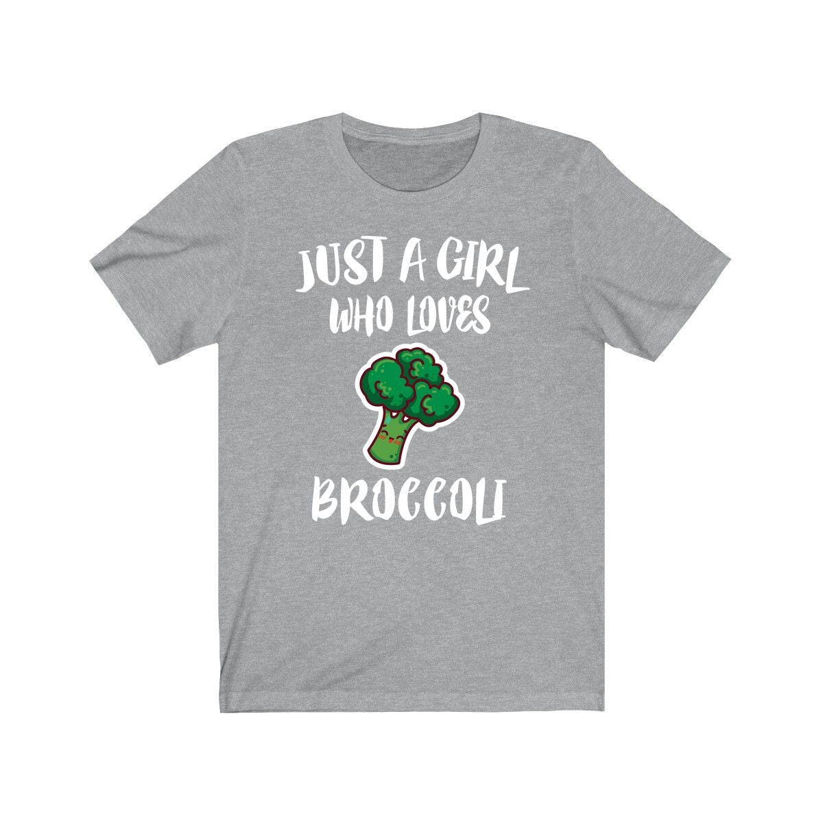 Just A Girl Who Loves Broccoli Shirt, Broccoli Lover Shirt, Vegetable Lover Gift, Vegan Shirt, Animal Adult Toddler Kids T-Shirt Image 4